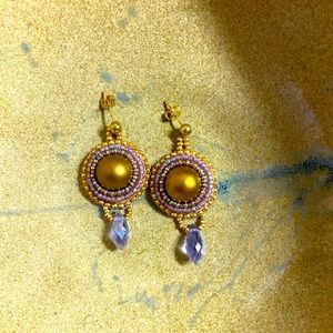 Hand beaded earrings